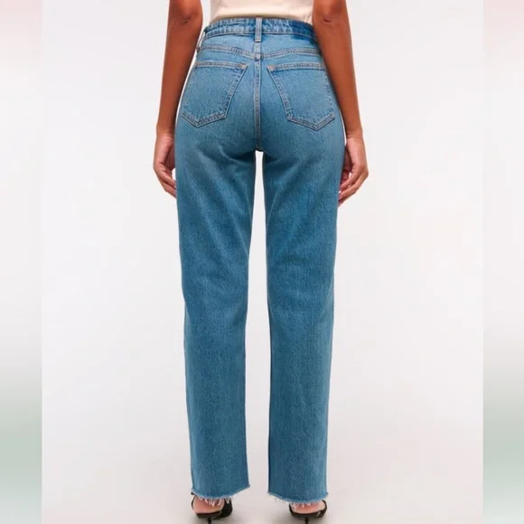 Abercrombie The Vintage Straight High Rise Jeans Size 30 Curve Love Long nwt